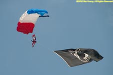 parachute and flag