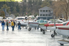 small plane parking lot