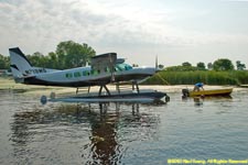 large seaplane with dinghy