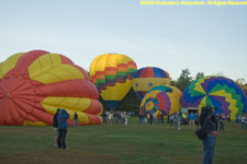 several balloons inflating