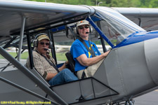 cockpit with window open