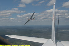 the new white L-23 is off and flying free on its maiden flight